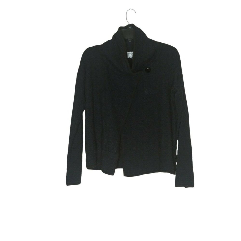Armani Collezioni Black Minky Material One Button  Cardigan Sz 2 EUR 38